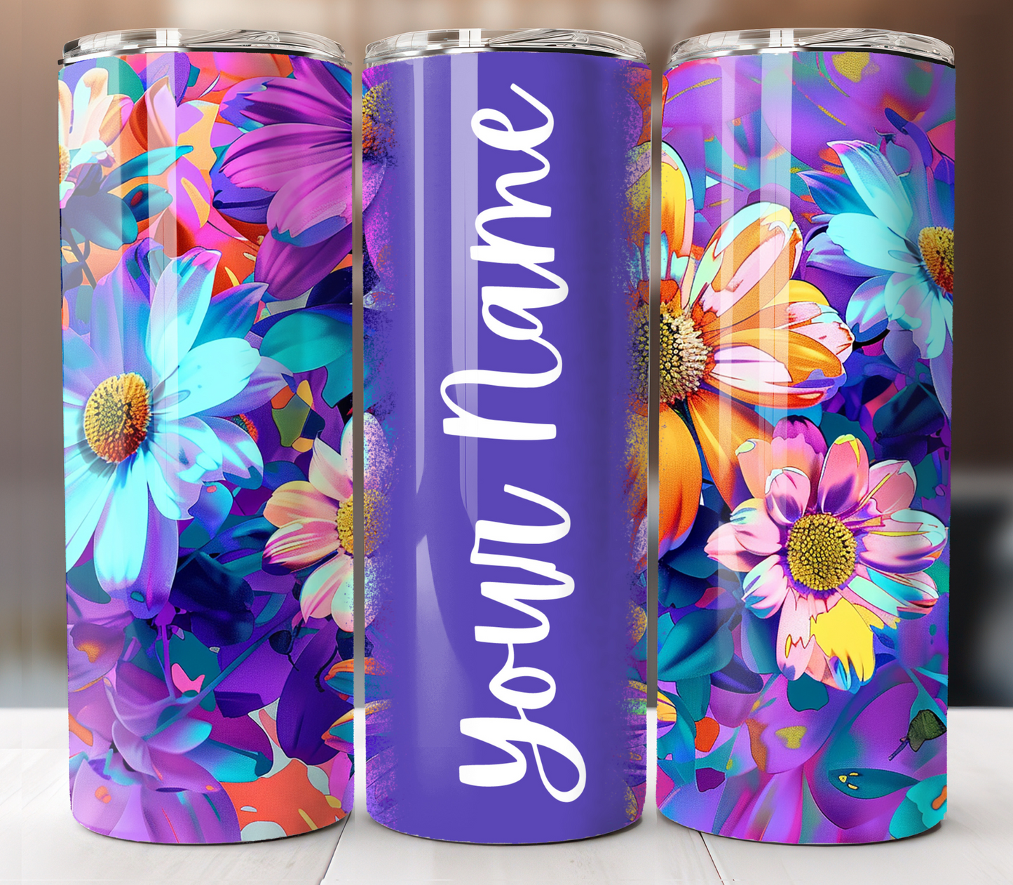 Custom flower tumblers