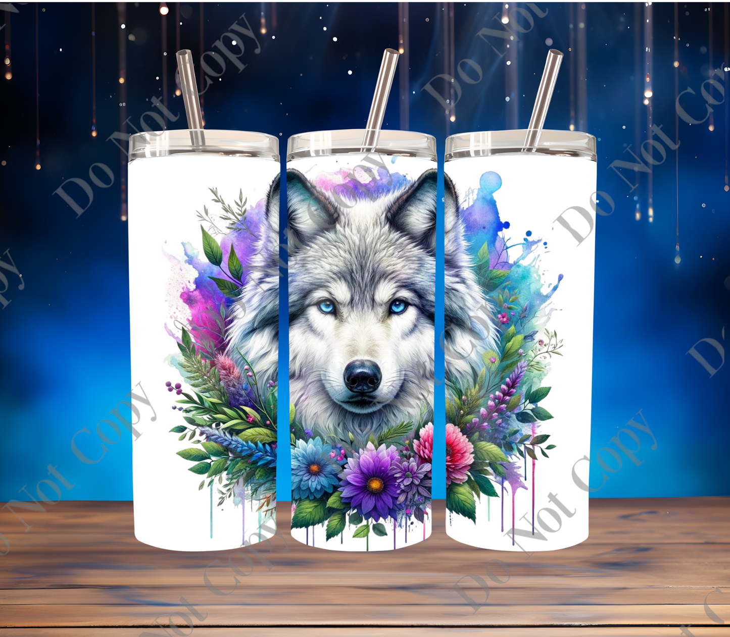 Wolf splash. tumbler