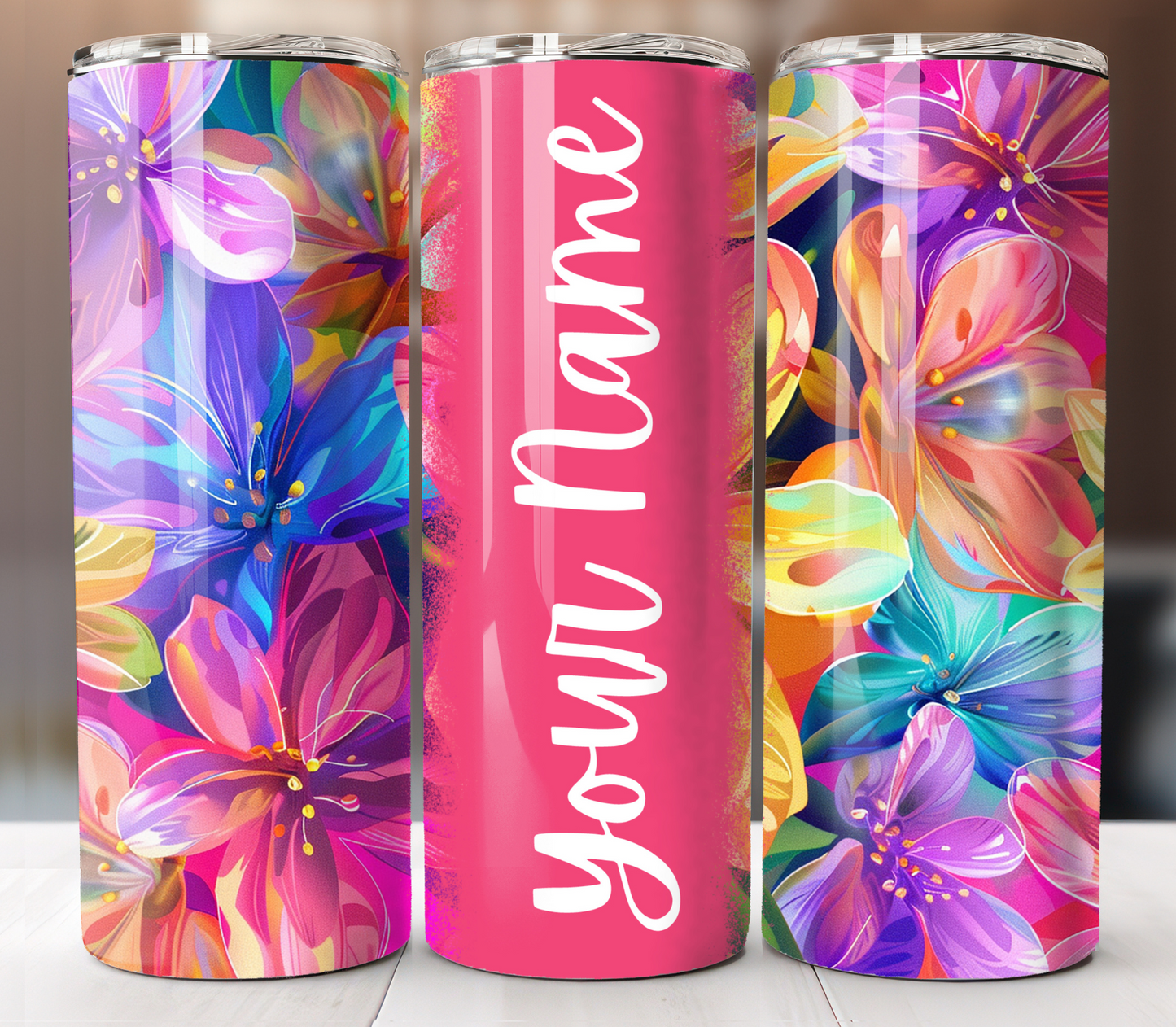 Custom flower tumblers