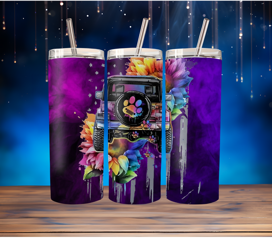 Jeep flag tumbler