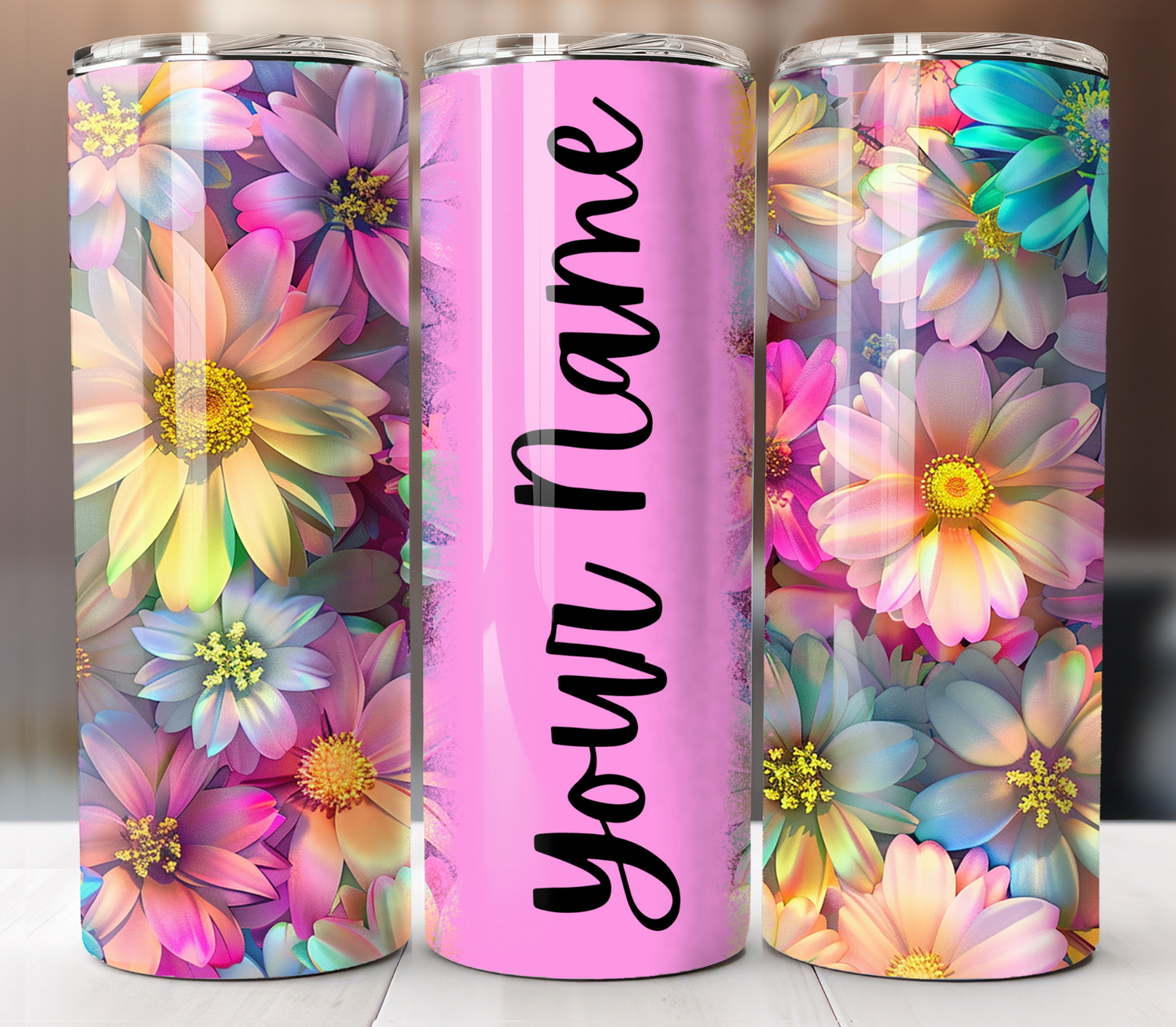 Custom flower tumblers