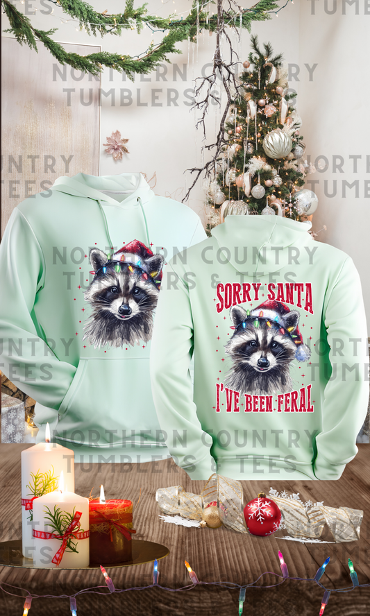 Christmas raccoon