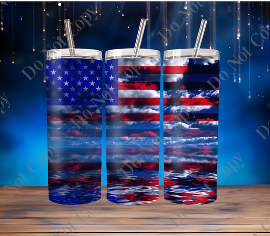 American flag tumbler