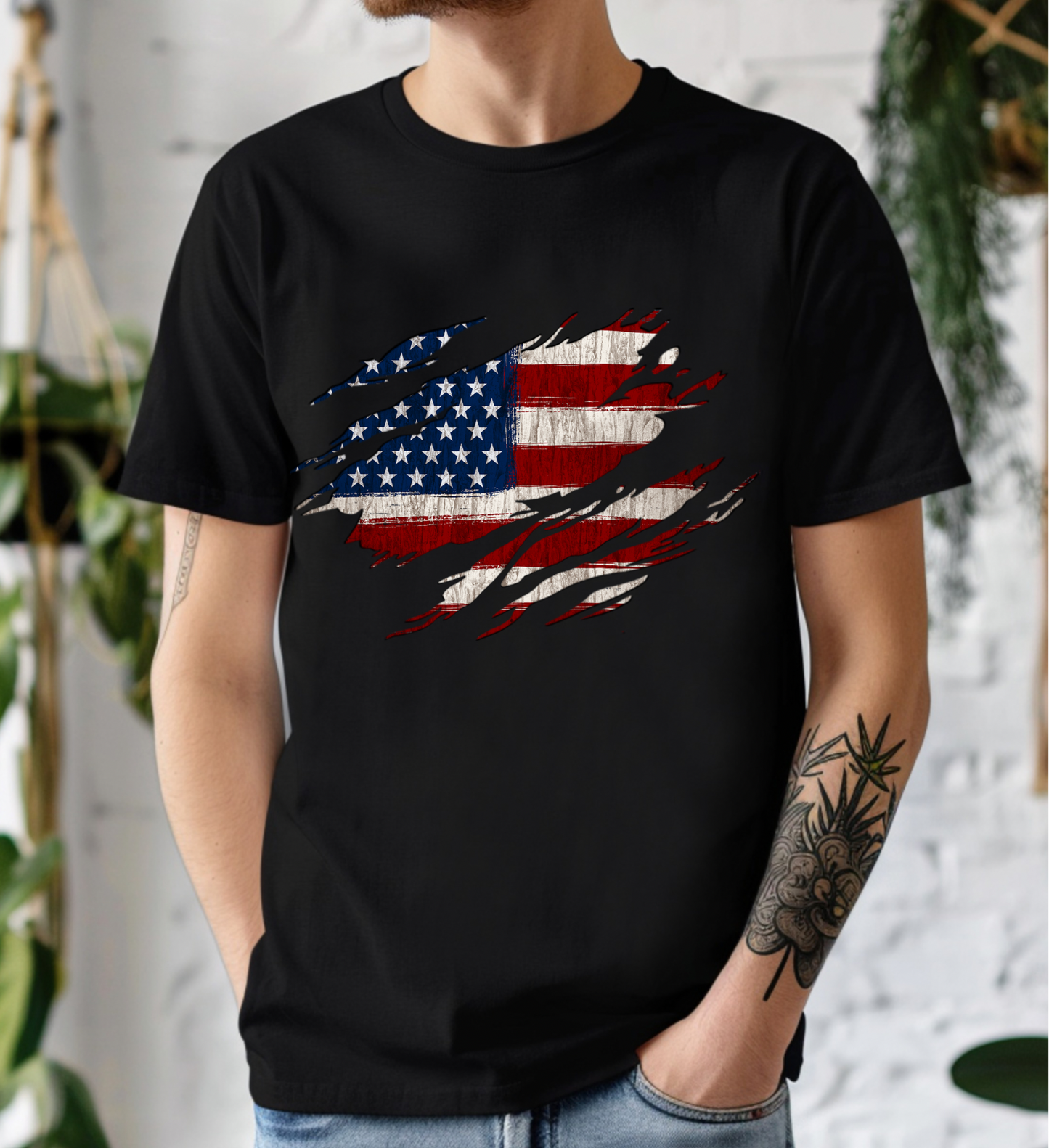 American flag  t-shirt