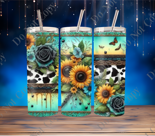 Country style, sunflower tumbler