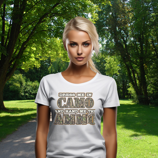 Dress me in camo t-shirt