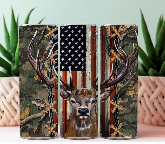 Deer camo 20 oz tumbler