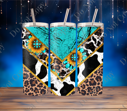 Western sunflowers tumbler