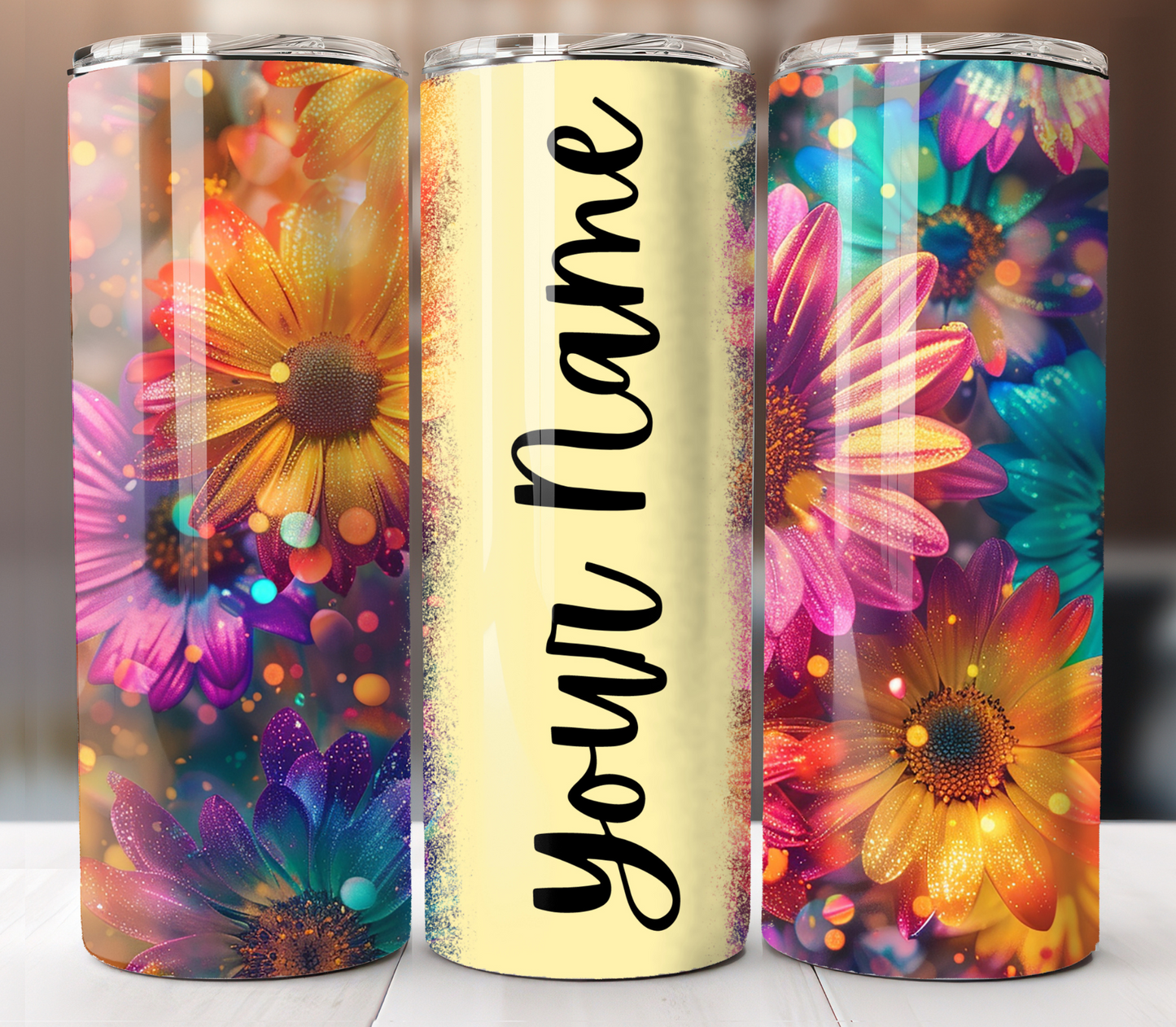 Custom flower tumblers