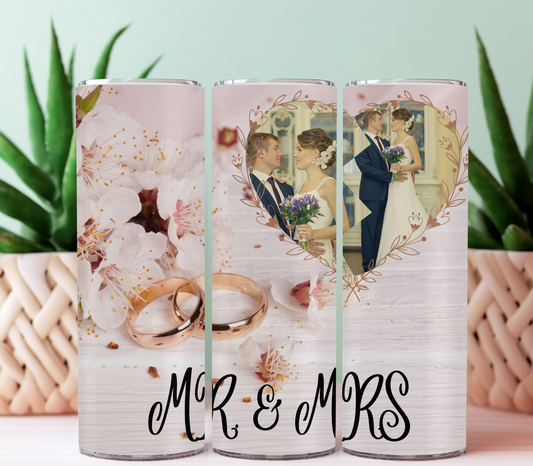 Mr. mrs wedding tumbler