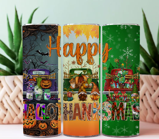 Country hallothanksmas tumbler