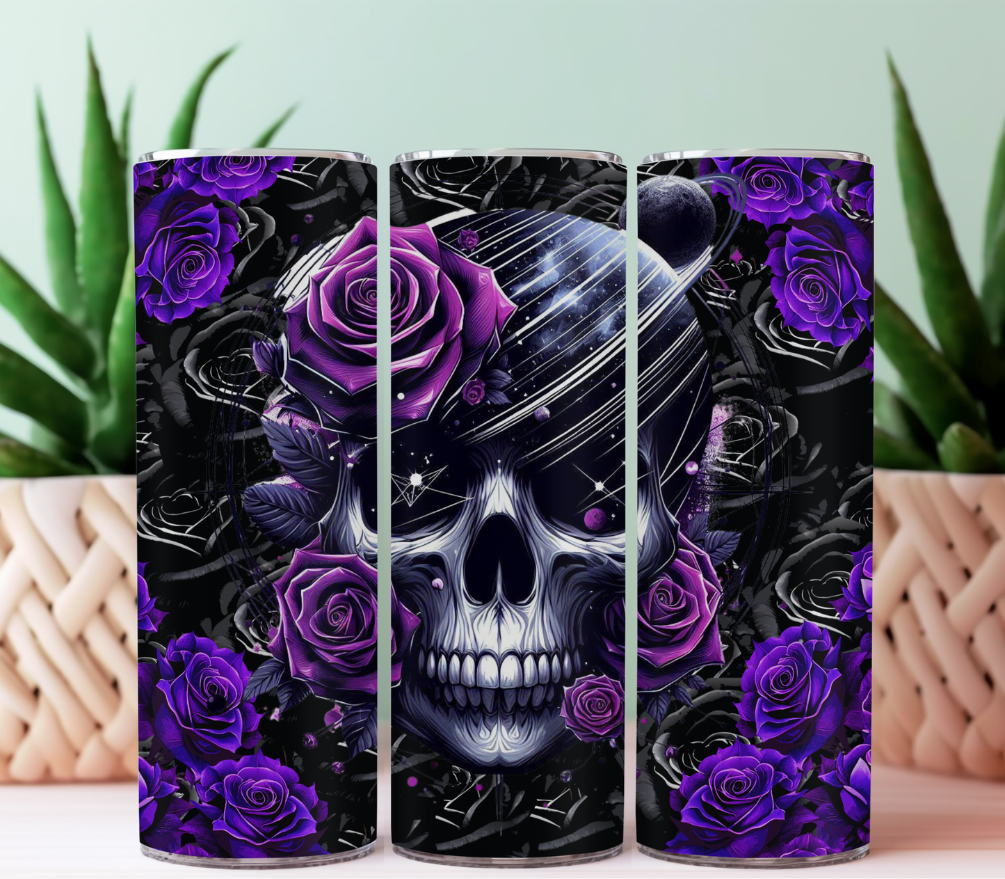 Bright, purple skull, Tumbler