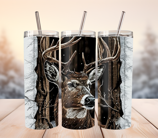 Snowy buck tumbler