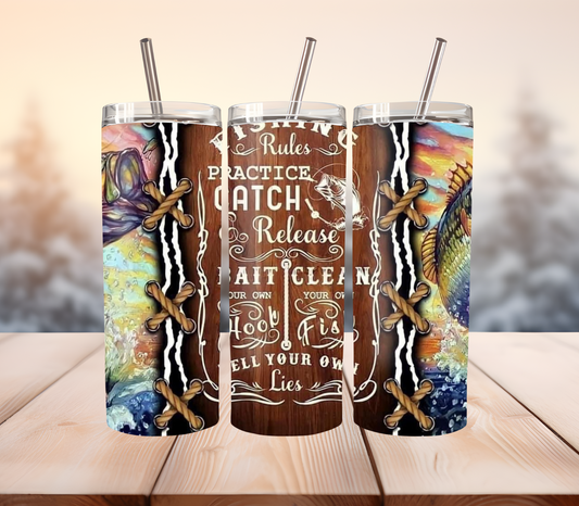 Fishing rules tumbler