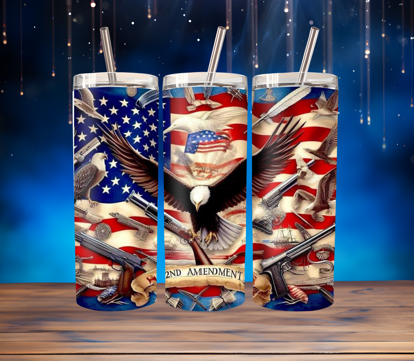 American flag eagle tumbler