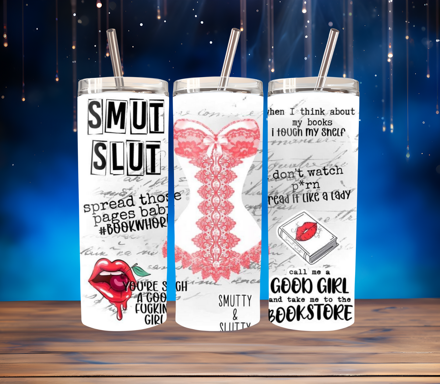 Smut slut book tumbler